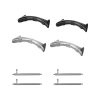 Set 4 Adaptori prindere curea de 20 mm Kwmobile pentru Google Pixel Watch, Argintiu/Negru, Otel, KWM0000256W001C