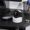 Docking stand Kwmobile pentru Samsung Galaxy Watch 4/Galaxy Watch 4 Classic/Galaxy Watch 3, Alb, Silicon, KWM0000257B002C