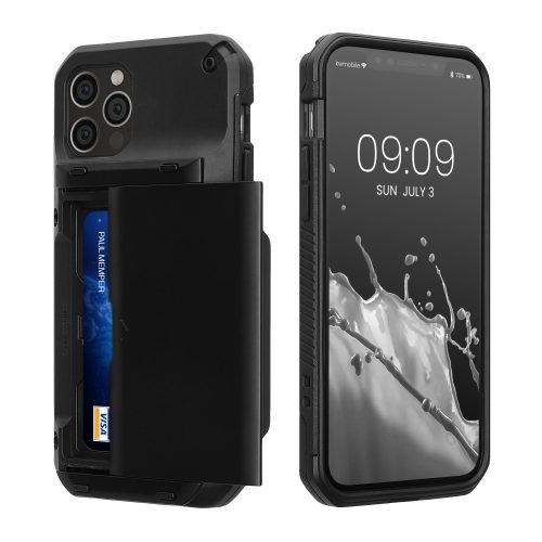 Husa Apple iPhone 12/iPhone 12 Pro, Negru, Plastic, KWM000022PT001C