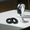 Set 2 Perne de urechi Kwmobile pentru Jabra Evove 80 MS/Evolve 80 UC, Negru, Piele ecologica, KWM0000257N001C