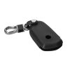 Husa Cheie Auto Kwmobile pentru VW 3 Butoane, Gri inchis, Piele naturala, KWM000012RW002C