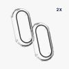 Set 2 Huse complete Kwmobile pentru Xiaomi Mi Band 8, Transparent, Plastic, KWM0000206D002C