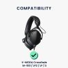Set 2 Perne de urechi Kwmobile pentru V-MODA Crossfade M-100/Crossfade LP2/Crossfade LP, Negru, Piele ecologica, KWM0000257U001C