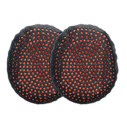 Set 2 Perne de urechi Kwmobile pentru Skullcandy Riff Wireless, Albastru inchis/Portocaliu, Piele ecologica, KWM0000257V002C
