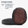 Set 2 Perne de urechi Kwmobile pentru Skullcandy Riff Wireless, Albastru inchis/Portocaliu, Piele ecologica, KWM0000257V002C