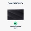 Husa de protectie Kwmobile pentru Samsung Portable SSD T9, Albastru inchis, Silicon, KWM0000258G002C