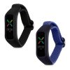 Set 2 Curele Kwmobile pentru OPPO Band Sport, Negru/Albastru, Nylon, KWM0000173Y005C