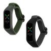 Set 2 Curele Kwmobile pentru OPPO Band Sport, Verde inchis/Gri, Nylon, KWM0000173Y006C