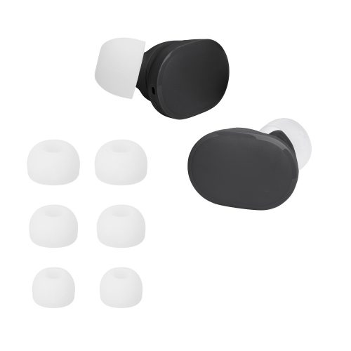 Set 6 Varfuri de schimb Kwmobile pentru JBL Tune Buds, Alb, Silicon, KWM0000256A002C