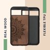 Husa Google Pixel 8a, Maro, Lemn/Silicon, KWM000020KV002C