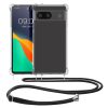 Husa cu jnur Google Pixel 8a, Transparent/Negru, Silicon, KWM000020KZ001C
