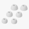 Set 6 Varfuri de schimb Kwmobile pentru Beats Fit Pro, Alb, Silicon, KWM0000259Q002C