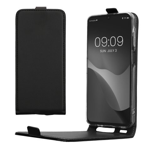 Husa Samsung Galaxy A15 5G, Negru, Piele ecologica, KWM000021OM001C