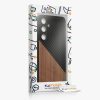 Husa Samsung Galaxy S24 Plus, Maro/Negru, Lemn, KWM000021OR001C