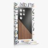 Husa Samsung Galaxy S24 Ultra, Maro/Negru, Lemn, KWM000021OS001C