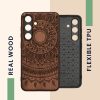 Husa Samsung Galaxy S24, Maro inchis, Lemn, KWM000021PH002C