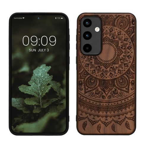 Husa Samsung Galaxy A55, Maro inchis, Lemn, KWM000021PL003C