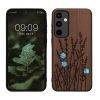 Husa Samsung Galaxy A55, Maro/Albastru, Lemn, KWM000021PL006C
