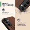 Husa Samsung Galaxy A55, Maro/Albastru, Lemn, KWM000021PL006C