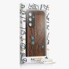 Husa Samsung Galaxy A55, Maro/Albastru, Lemn, KWM000021PL006C