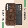 Husa Samsung Galaxy A15 5G, Maro inchis, Lemn, KWM000021PM002C