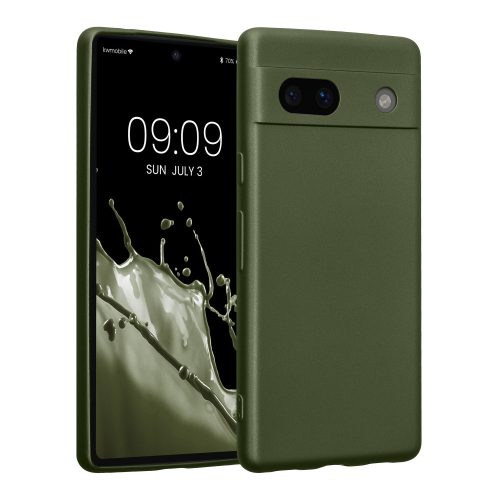 Husa Google Pixel 7a, Verde inchis, Silicon, KWM000019YG008C