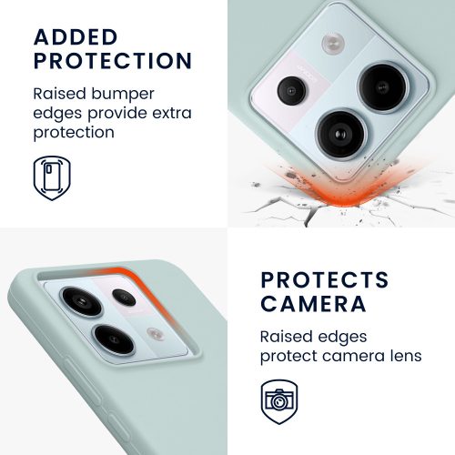 Husa Xiaomi Redmi Note 13 Pro 5G/Poco X6, Verde deschis, Silicon, KWM000020LF005C