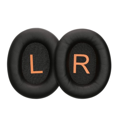 Set 2 Perne de urechi Kwmobile pentru QCY H3 ANC, Negru, Piele ecologica, KWM000025AE001C