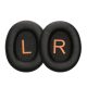 Set 2 Perne de urechi Kwmobile pentru QCY H3 ANC, Negru, Piele ecologica, KWM000025AE001C