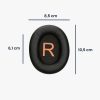 Set 2 Perne de urechi Kwmobile pentru QCY H3 ANC, Negru, Piele ecologica, KWM000025AE001C