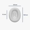 Set 2 Perne de urechi Kwmobile pentru QCY H3 ANC, Alb, Piele ecologica, KWM000025AE002C