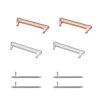 Set 4 Adaptori prindere curea de 20 mm Kwmobile pentru Xiaomi Redmi Watch 4 / Band 8 Pro, Argintiu/Auriu, Otel, KWM000025AY002C