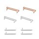 Set 4 Adaptori prindere curea de 20 mm Kwmobile pentru Xiaomi Redmi Watch 4 / Band 8 Pro, Argintiu/Auriu, Otel, KWM000025AY002C