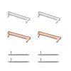 Set 4 Adaptori prindere curea de 20 mm Kwmobile pentru Xiaomi Redmi Watch 4 / Band 8 Pro, Argintiu/Auriu, Otel, KWM000025AY002C