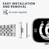 Set 4 Adaptori prindere curea de 20 mm Kwmobile pentru Xiaomi Redmi Watch 4 / Band 8 Pro, Argintiu/Auriu, Otel, KWM000025AY002C