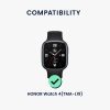Set 4 Adaptori prindere curea de 20 mm Kwmobile pentru Honor Watch 4, Argintiu/Negru, Otel, KWM000025AZ001C