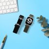 Set 2 Curele Kwmobile pentru Xiaomi Redmi Watch 4 / Band 8 Pro, Negru/Verde inchis, Nylon, KWM000025BE002C
