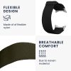 Set 2 Curele Kwmobile pentru Google Pixel Watch 2/Pixel Watch, Negru/Verde inchis, Nylon, KWM000025BF003C