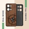 Husa OnePlus Nord 3 5G, Maro/Albastru, Lemn, KWM0000204Y003C
