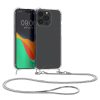 Husa Apple iPhone 15 Pro, Transparent/Argintiu, Silicon, KWM000020FA002C