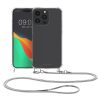 Husa Apple iPhone 15 Pro, Transparent/Argintiu, Silicon, KWM000020FA002C