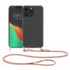 Husa Apple iPhone 15 Pro, Transparent/Auriu, Silicon, KWM000020FA003C