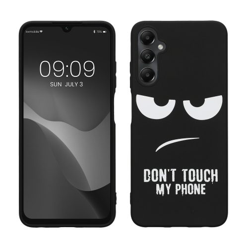 Husa Samsung Galaxy A05s, Negru/Alb, Silicon, KWM000021PY001C