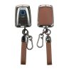 Carcasa Cheie Auto Kwmobile pentru BMW 4 Butoane - Smart Key, Maro/Gri, Zinc, KWM000025BX001C