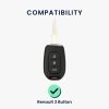 Husa Cheie Auto Kwmobile pentru Dacia 3 Butoane, Negru/Auriu, Silicon, KWM000025CC001C
