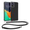 Husa Motorola Moto G34, Transparent/Negru, Silicon, KWM000022QR001C