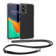 Husa Motorola Moto G34, Transparent/Negru, Silicon, KWM000022QR001C