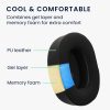 Set 2 Perne de urechi cu gel de racire Kwmobile pentru JBL E55BT, Negru, Piele ecologica, KWM000025DD001C
