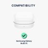 Husa Casti Kwmobile pentru Samsung Galaxy Buds FE, Negru/Alb, Silicon, KWM000025DN001C
