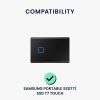 Husa de protectie Kwmobile pentru Samsung Portable SSD T7/SSD T7 Touch, Negru, EVA, KWM000025DV001C